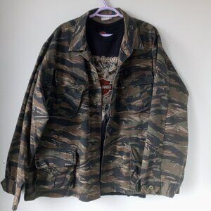 Bushline Outdoor Camo Green Hunting Jacket Size XL